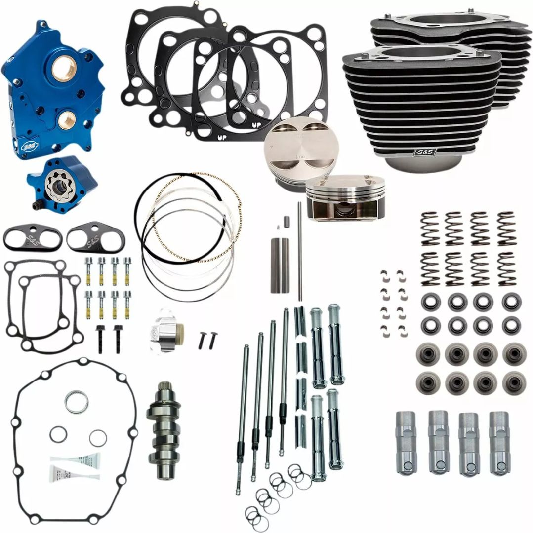 S&S CYCLE 310-1050B 124" Power Package Motor Performance Kit Motorblokk felújító készlet 0