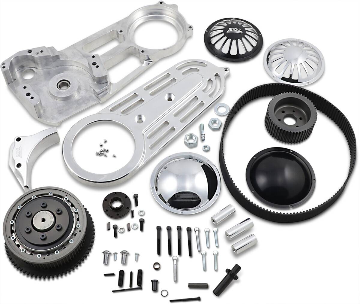 Belt drives ltd. 2 szíj meghajtó készletek WITH CHANGEABLE DOMES polírozott Primer hajtás  0