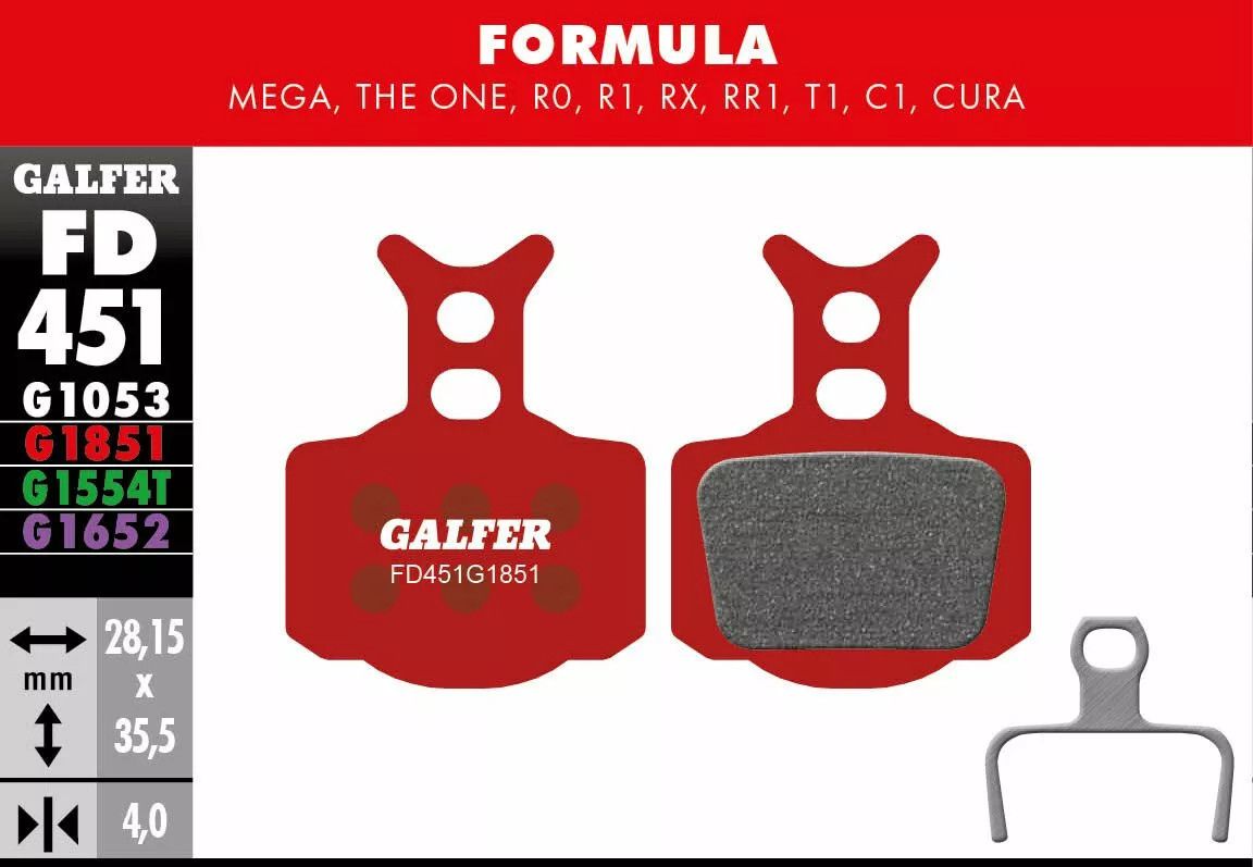 Galfer FD451G1851 G1851 fejlett fékbetétek Bicikli fékbetét 0