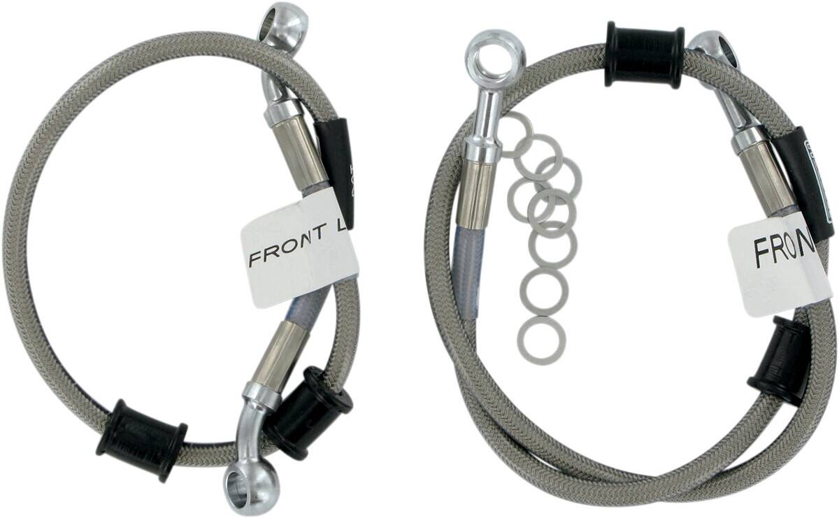 Russell Russell Cycleflex rozsdamentes acél elsõ 2 vonal verseny készlet ezüst Fék és kuplung cső 0