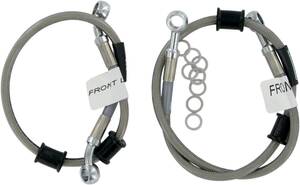Russell Russell Cycleflex rozsdamentes acél elsõ 2 vonal verseny készlet ezüst Fék és kuplung cső