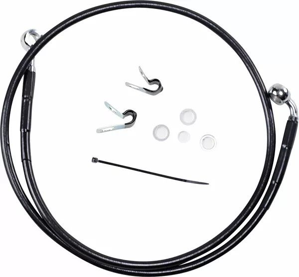 Drag specialties 660313-6BLK kiterjesztett hosszúságú fekete vinil fékvezeték-készlet Fék és kuplung cső 0