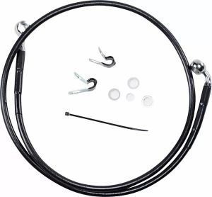 Drag specialties 660313-6BLK kiterjesztett hosszúságú fekete vinil fékvezeték-készlet Fék és kuplung cső