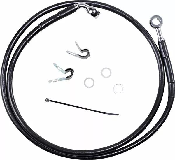 Drag specialties 660313-8BLK kiterjesztett hosszúságú fekete vinil fékvezeték-készlet Fék és kuplung cső 0