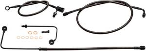 La choppers kormány CABLE/BRAKE & kuplung LINE/WIRE készletek és alkatrészek / rozsdamentes acél / fekete Fék és kuplung cső