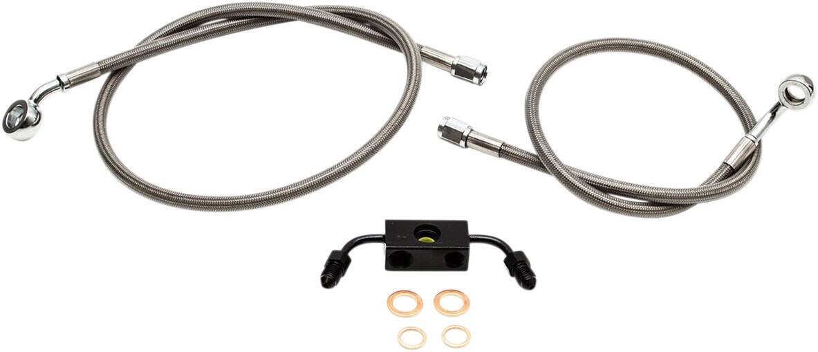 La choppers kormány CABLE/BRAKE & kuplung LINE/WIRE készletek és alkatrészek / rozsdamentes acél / természetes Fék és kuplung cső 0