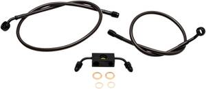 La choppers kormány CABLE/BRAKE & kuplung LINE/WIRE készletek és alkatrészek / rozsdamentes acél / fekete Fék és kuplung cső