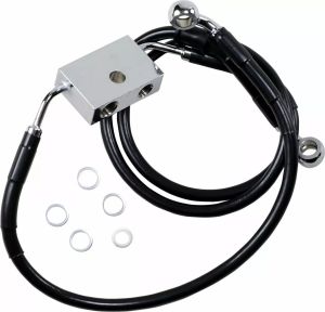 Drag specialties 614745-8BLK meghosszabbított fékvezeték Fék és kuplung cső