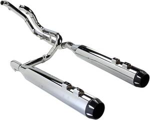 Bassani xhaust kipufogó rendszer TRUE-DUAL le alatt egyenes krómozott Teljes kipufogórendszer