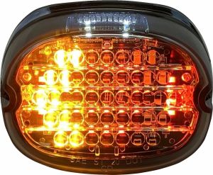 Custom dynamics CD-INT-TL-W-S Alacsony profilú LED-es hátsó lámpa beépített kiegészítő irányjelzőkkel Hátsólámpa