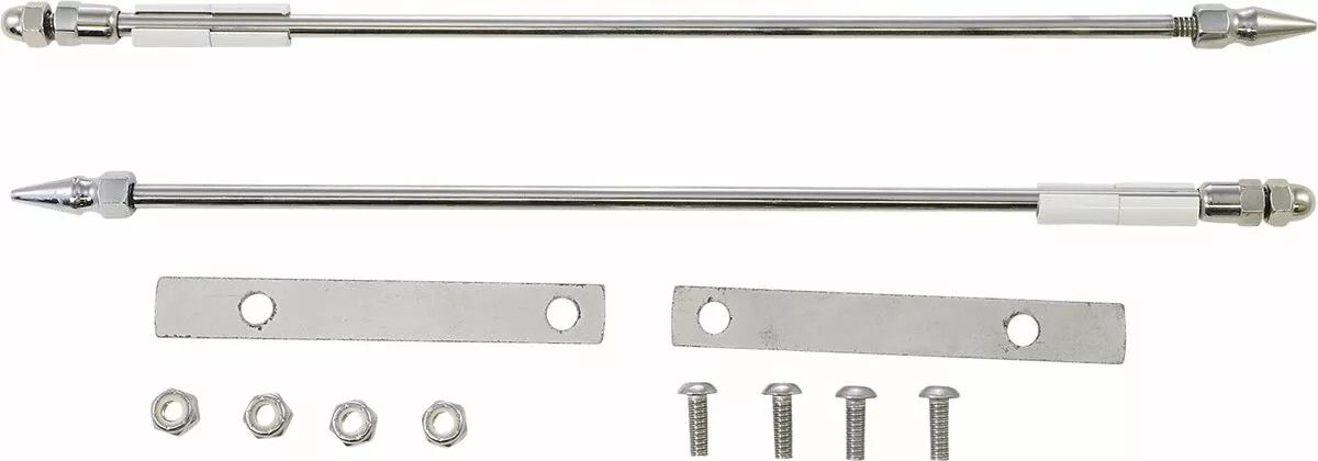 Rivco products FH450 csomagtartóra szerelhető dupla zászlótartó készlet Rendszámtartó 0
