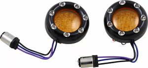 Arlen ness 12-759 LED "Fire Ring" Készlet a gyári "Deuce Style" Irányjelző ház Kiegészítő lámpa, irányjelző