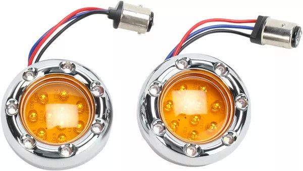 Arlen ness 12-757 LED "Fire Ring" Készlet a gyári "Deuce Style" Irányjelző ház Kiegészítő lámpa, irányjelző 0