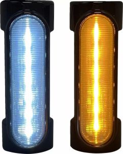 Custom dynamics CD-CB-AW-UNV-B dinamikus borostyánsárga/fehér motorvédő LED-ek/univerzális Kiegészítő lámpa, irányjelző