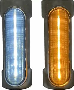 Custom dynamics CD-CB-AW-UNV-C dinamikus borostyánsárga/fehér motorvédő LED-ek/univerzális Kiegészítő lámpa, irányjelző