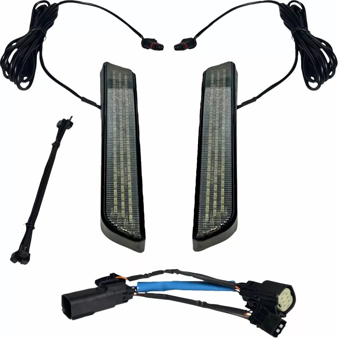 Custom dynamics CD-FORK-SS6-SB LED első villa Lightz™ Kiegészítő lámpa, irányjelző 0