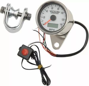 Drag specialties 21-6893DSWNU Programozható mini elektronikus sebességmérő kilométer-/kifutásmérővel Sebességmérő és fordulatszámmérő