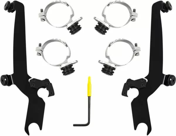 Memphis shades hd MEB2055 Sportshield trigger-zár teljes Mount Kit Szélvédő és karosszéria rögzítő alkatrész 0