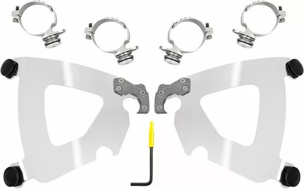 Memphis shades hd MEB2059 Road Warrior Trigger-Lock Mount készlet Szélvédő és karosszéria rögzítő alkatrész 0