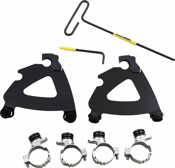 Memphis shades hd MEB2064 Road Warrior Trigger-Lock Mount készlet Szélvédő és karosszéria rögzítő alkatrész 0