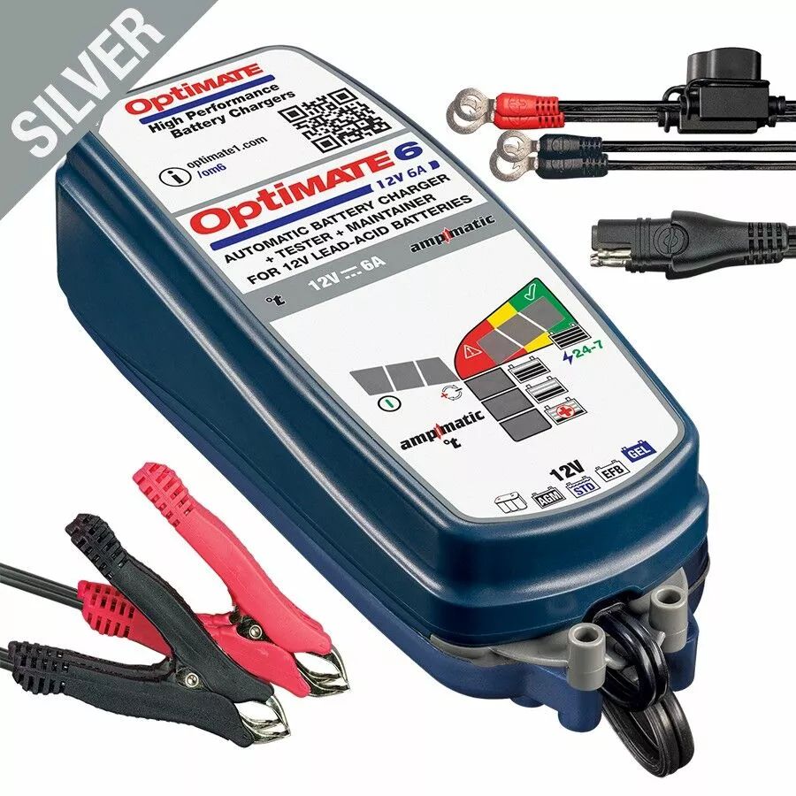 Tecmate TM360 Optimate 6 Válassza ki az akkumulátort/tápegységet Akkumulátor töltő 1
