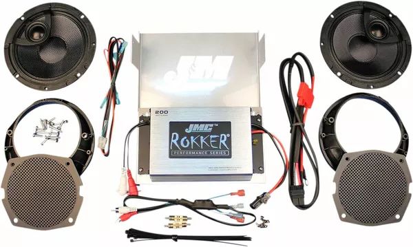 J & m RPKT-200HC13 JMC Rokker® 200W 2-csatornás erősítő és hangszórókészlet Hangszóró 0