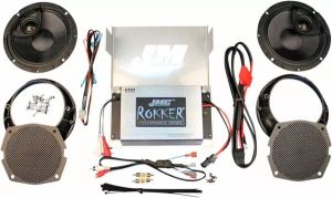 J & m RPKT-200HC13 JMC Rokker® 200W 2-csatornás erősítő és hangszórókészlet Hangszóró