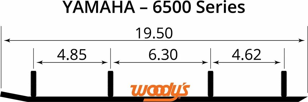 Woody's EYV3-6500 Extender Trail III ™ Flat-Top® Wear Bars Runners / Carbide Types 1