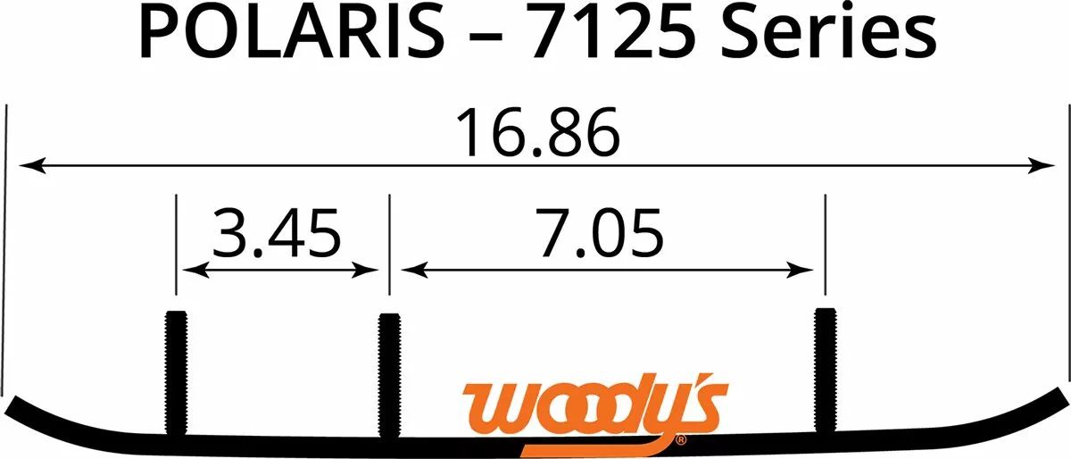 Woody's TPI4-7125 Trail Blazer IV ™ Flat-Top® Wear Bars Runners / Carbide Types 1