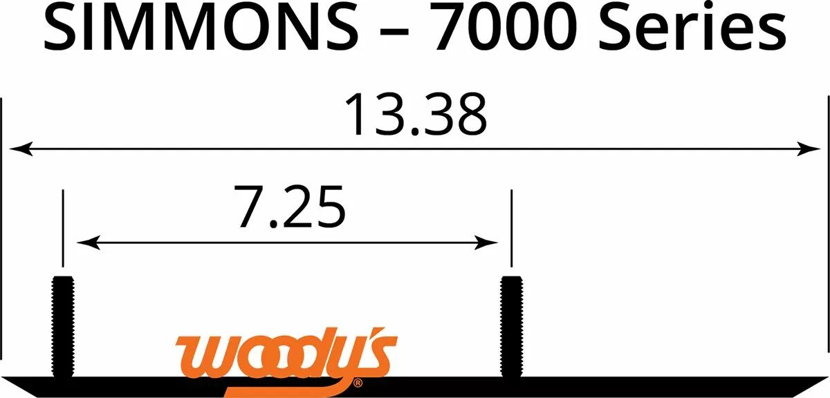 Woody's ESM3-7000 Extender Trail III ™ Flat-Top® Wear Bars Runners / Carbide Types 1