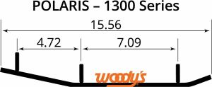 Woody's EPI3-1300 Extender Trail III ™ Flat-Top® Wear Bars Runners / Carbide Types 1