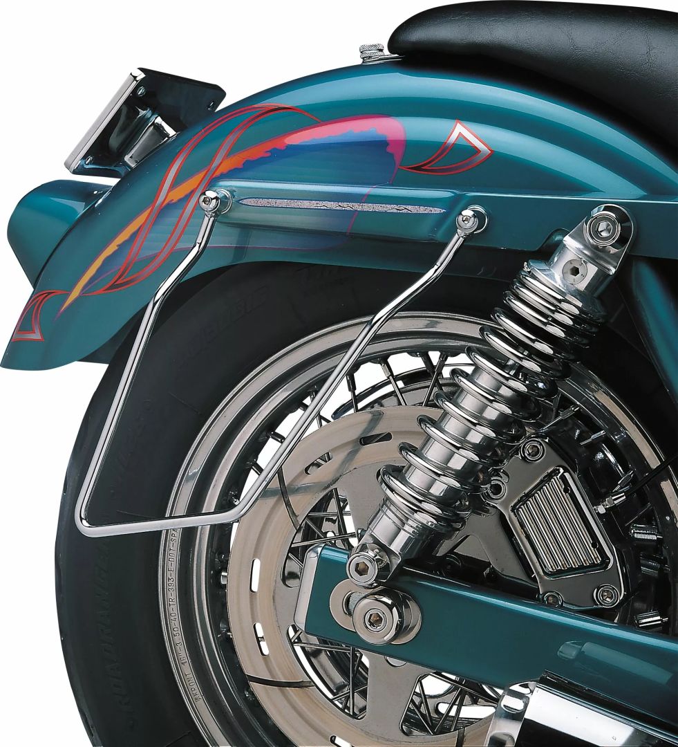 Drag specialties 77-0040DS Chrome SaddleBag támogató konzolok Nyeregtáska, oldaltáska, doboz, kiegészítő, konzol 2