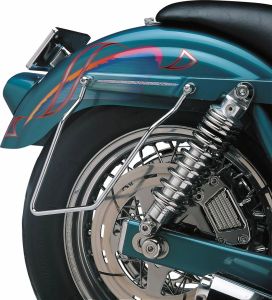 Drag specialties 77-0040DS Chrome SaddleBag támogató konzolok Nyeregtáska, oldaltáska, doboz, kiegészítő, konzol 1