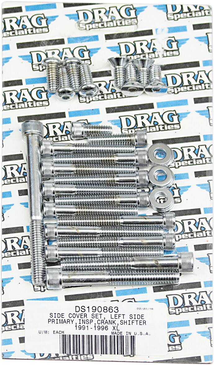 Drag specialties MK248 bal oldali elsődleges oldalsó fedél csavarkészlet Karosszéria rögzítő, csavar Body H&A 0