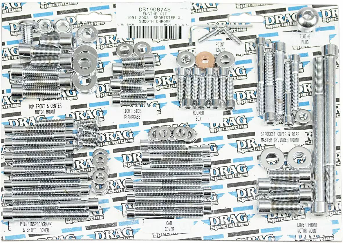Drag specialties MK244S teljes motoros csavarkészlet Karosszéria rögzítő, csavar Body H&A 1