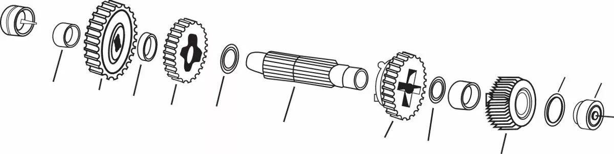 Eastern motorcycle parts A-35809-58 4 sebességű sebességváltók Vezérlés 1