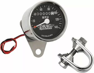 Drag specialties 21-6809DS1-BX15 2.4 & quot; Mini mechanikai sebességmérő Sebességmérő és fordulatszámmérő