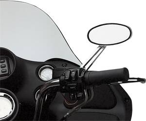 Drag specialties tükör NESS STEALTH II ovális vezetett bal W/ 6