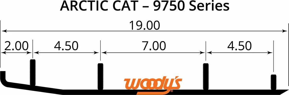 Woody's HSA-9750 Top-Stock ™ kemény felszíni kopási sávok Runners / Hard Surface Types 1