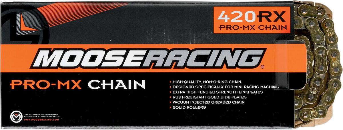Moose racing hard-parts CHAIN 420-RXP / 96 LINKS / PRO-MX / arany Meghajtólánc , motorkerékpár lánc 0
