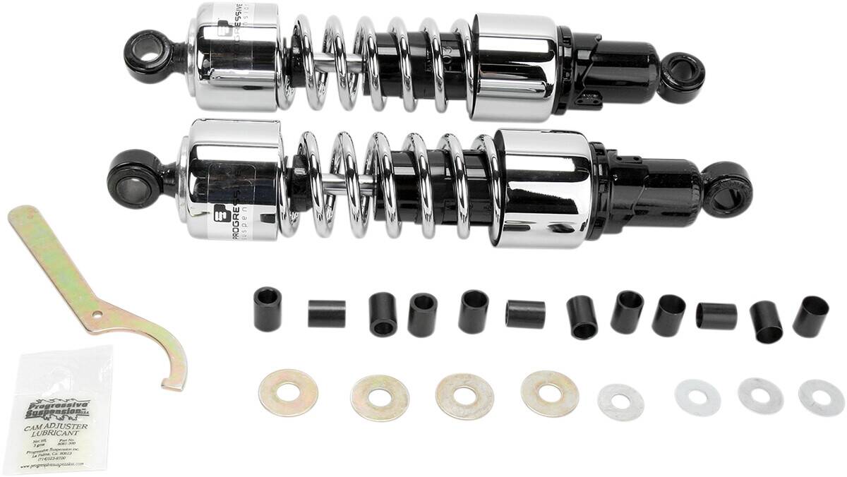 Progressive suspension progresszív felfüggesztés 412 sorozat kettõs lengéscsillapító ASSEMBLY krómozott 13.5