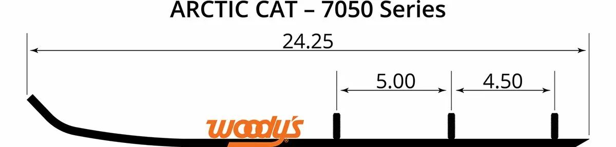Woody's TAT4-7050 Trail Blazer IV ™ Flat-Top® Wear Bars Runners / Carbide Types 1
