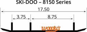 Woody's TSD4-8150 Trail Blazer IV ™ Flat-Top® Wear Bars Runners / Carbide Types 1