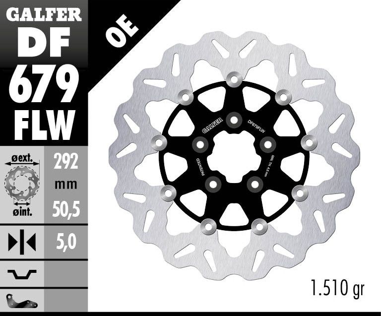 Galfer DF679FLW Wave® rotor Féktárcsa és alkatrészei 1