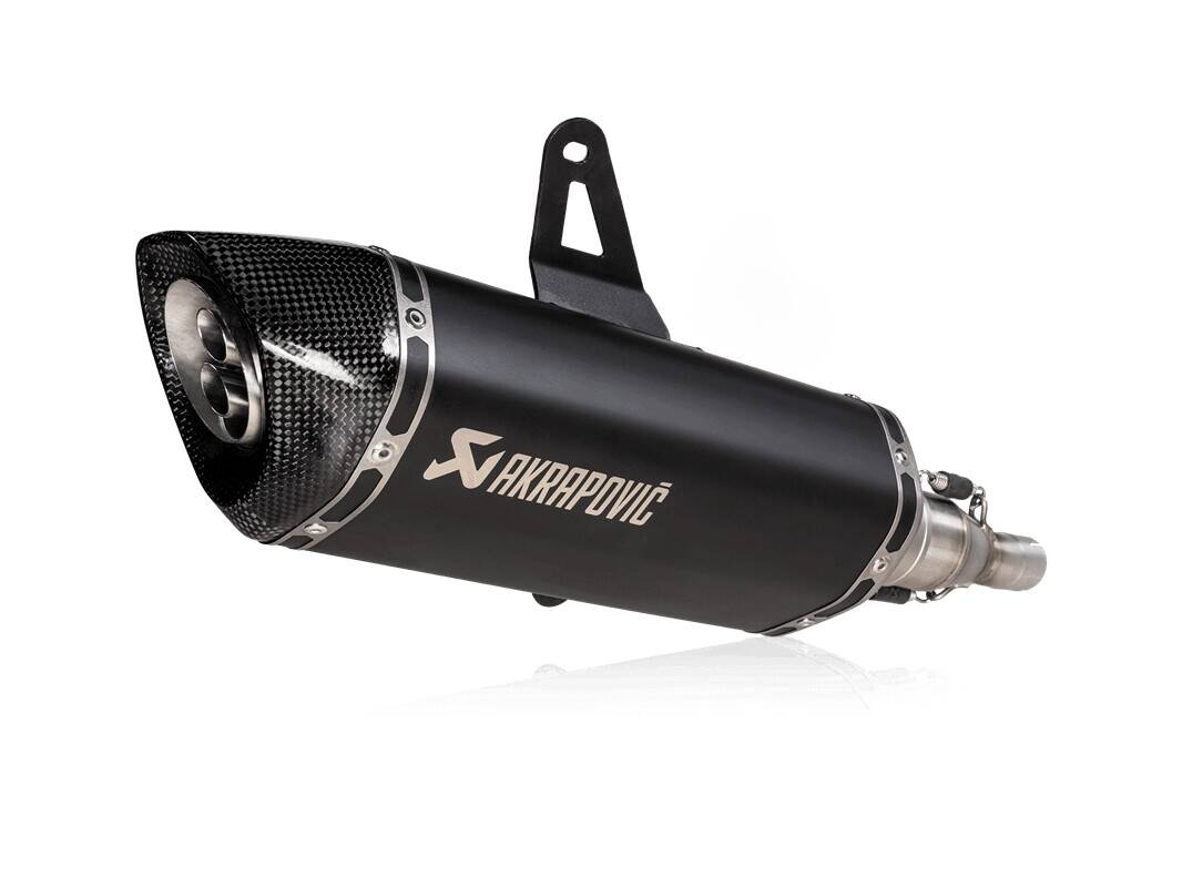 AKRAPOVIC SLIP-ON vonal kipufogódob fekete rozsdamentes acél karbon vég sapka Kipufogó dob - Slip On 0