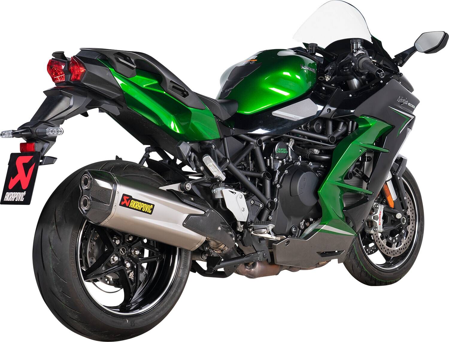 AKRAPOVIC kipufogódob TI CF Ninja H2 SX Kipufogó dob - Slip On 0