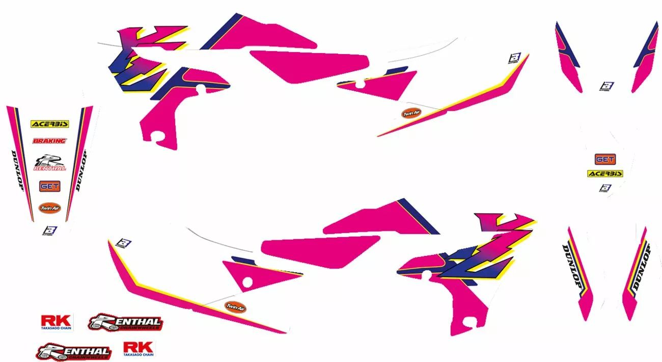 Blackbird racing 2247AA grafikus készlet retro Matrica 1
