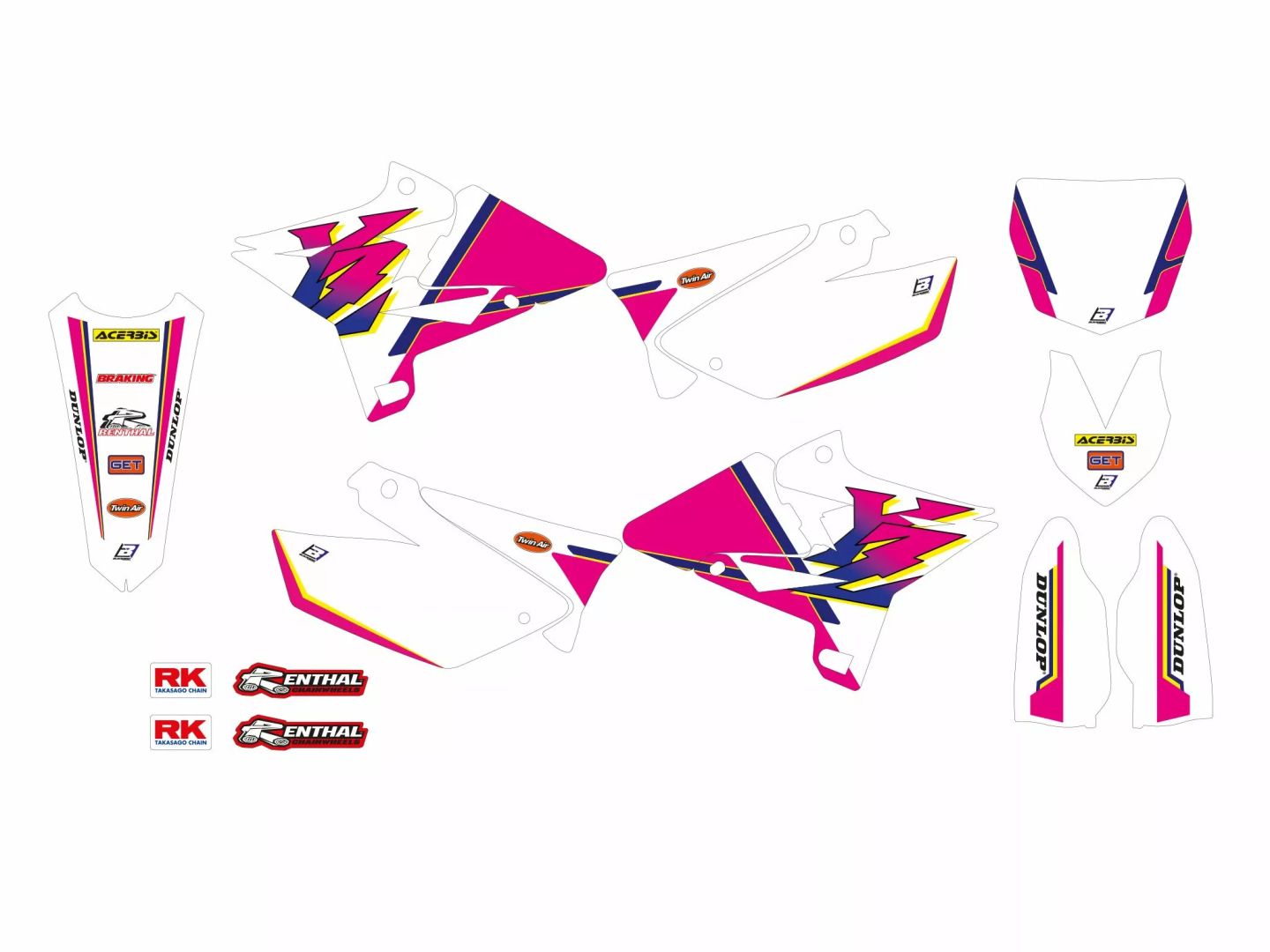 Blackbird racing 8242AA grafikus készlet retro ülésborítással Matrica 1