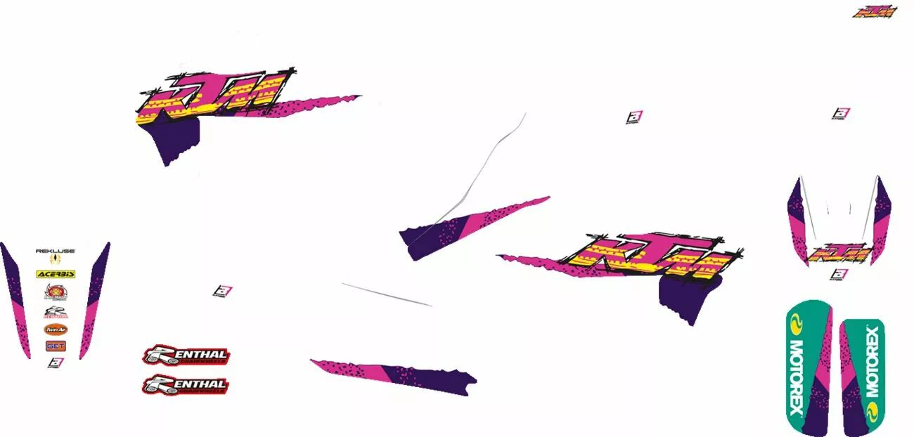 Blackbird racing 2547AA grafikus készlet retro Matrica 1