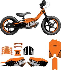 D'cor visuals grafika készlet STACYC KTM Matricák és kiállító állványok